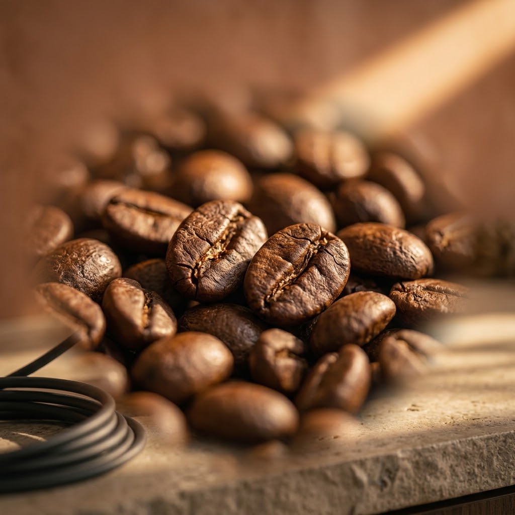 Roasted coffee beans